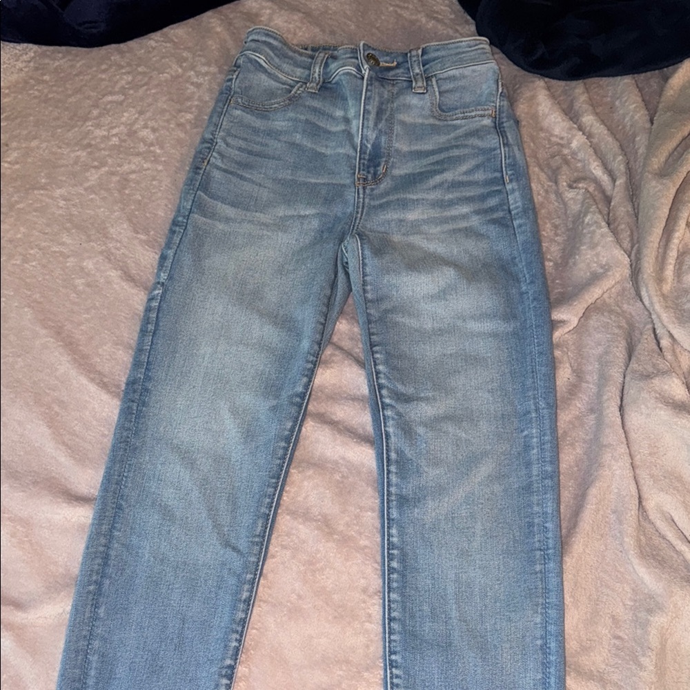 Light Blue American Eagle Next Level Stretch Skinny Jean - 00
